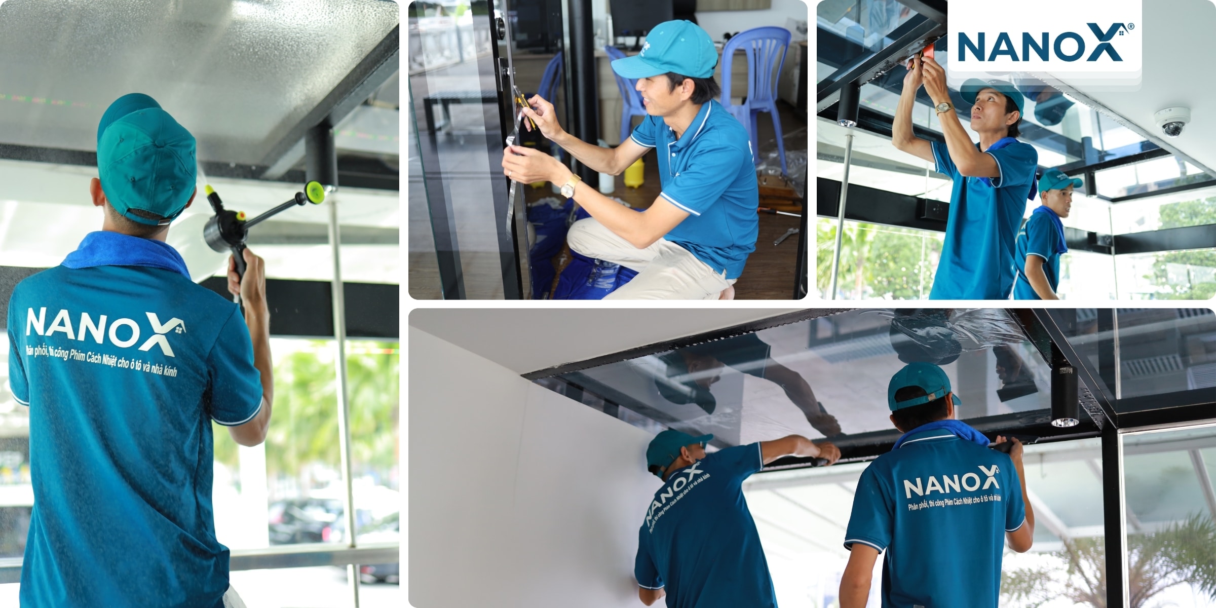 Thi công dán kính cách nhiệt văn phòng 24 Dán kính chống nắng cho văn phòng Ga tàu thủy bến Bạch Đằng