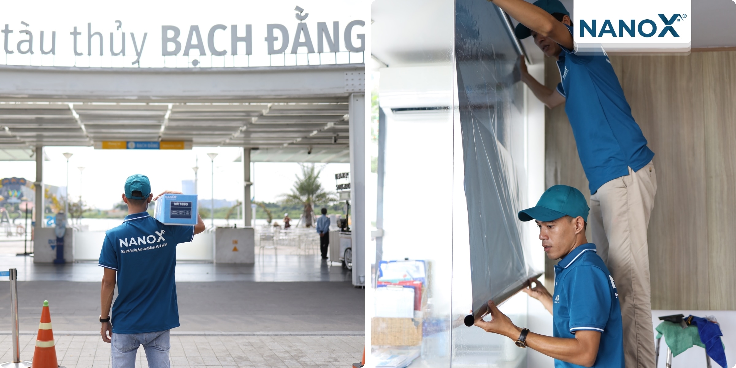 Thi công dán kính cách nhiệt văn phòng 23 Dán phim cách nhiệt cho văn phòng Ga tàu Ga tàu thủy Bạch Đằng