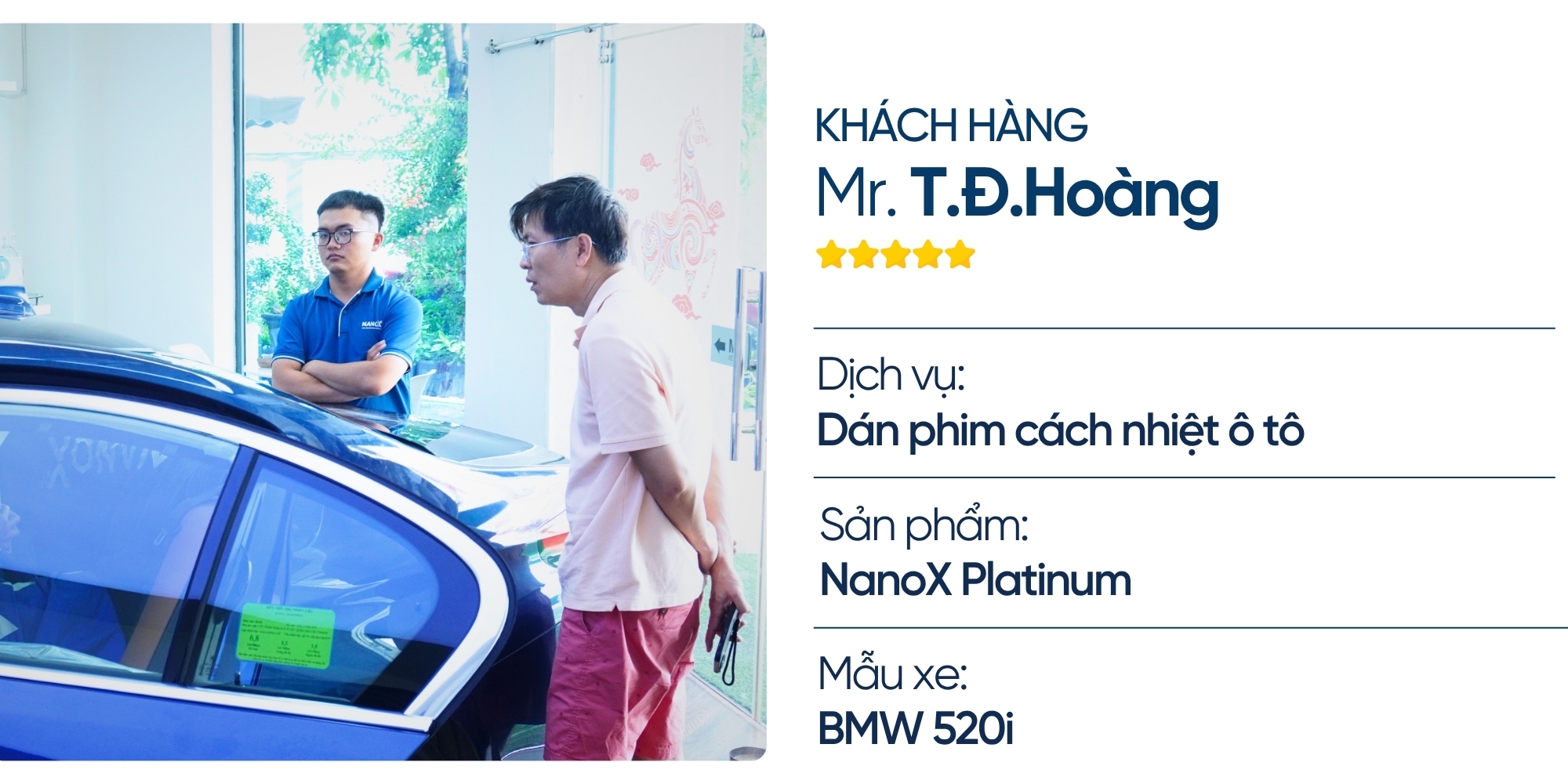 trai nghiem khach hang dan phim cach nhiet o to bmw 520i 1