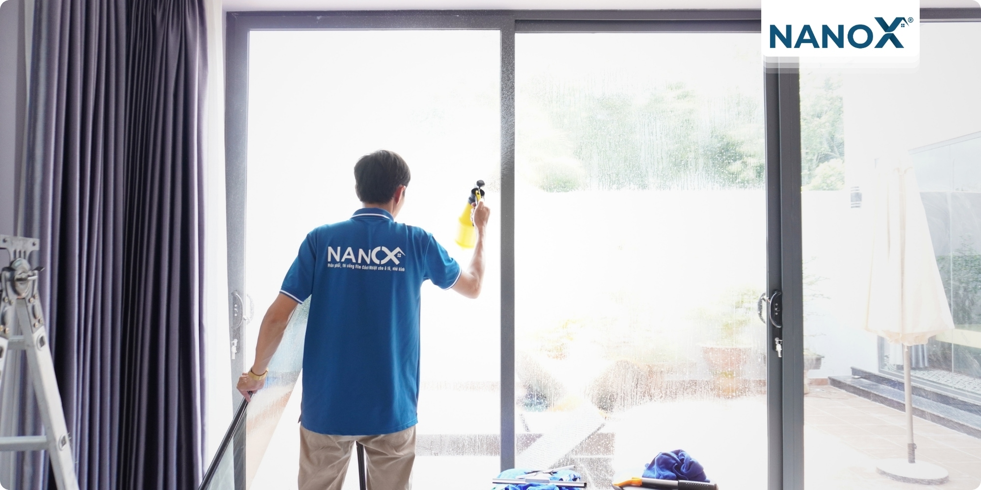 Dán phim cách nhiệt biệt thự xã Củ Chi