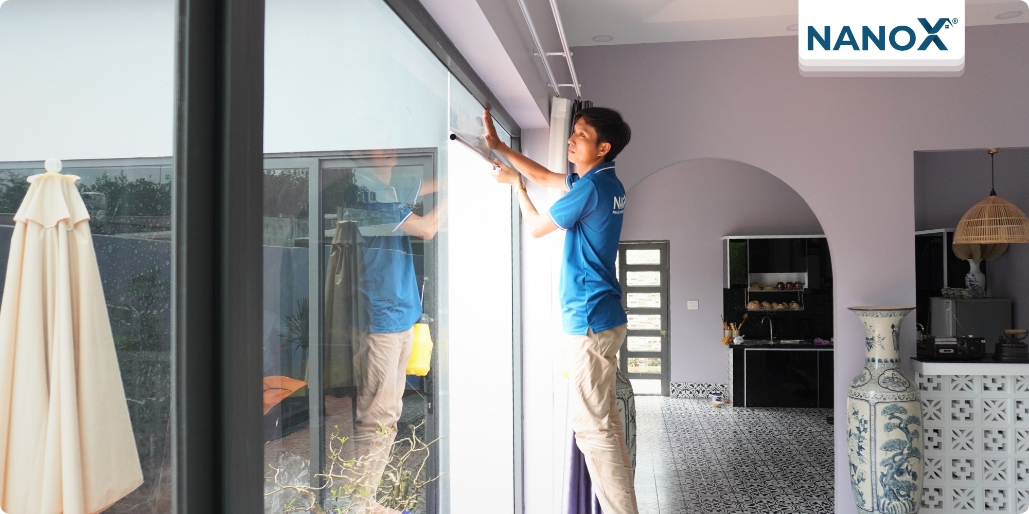 Dán phim cách nhiệt biệt thự xã Củ Chi