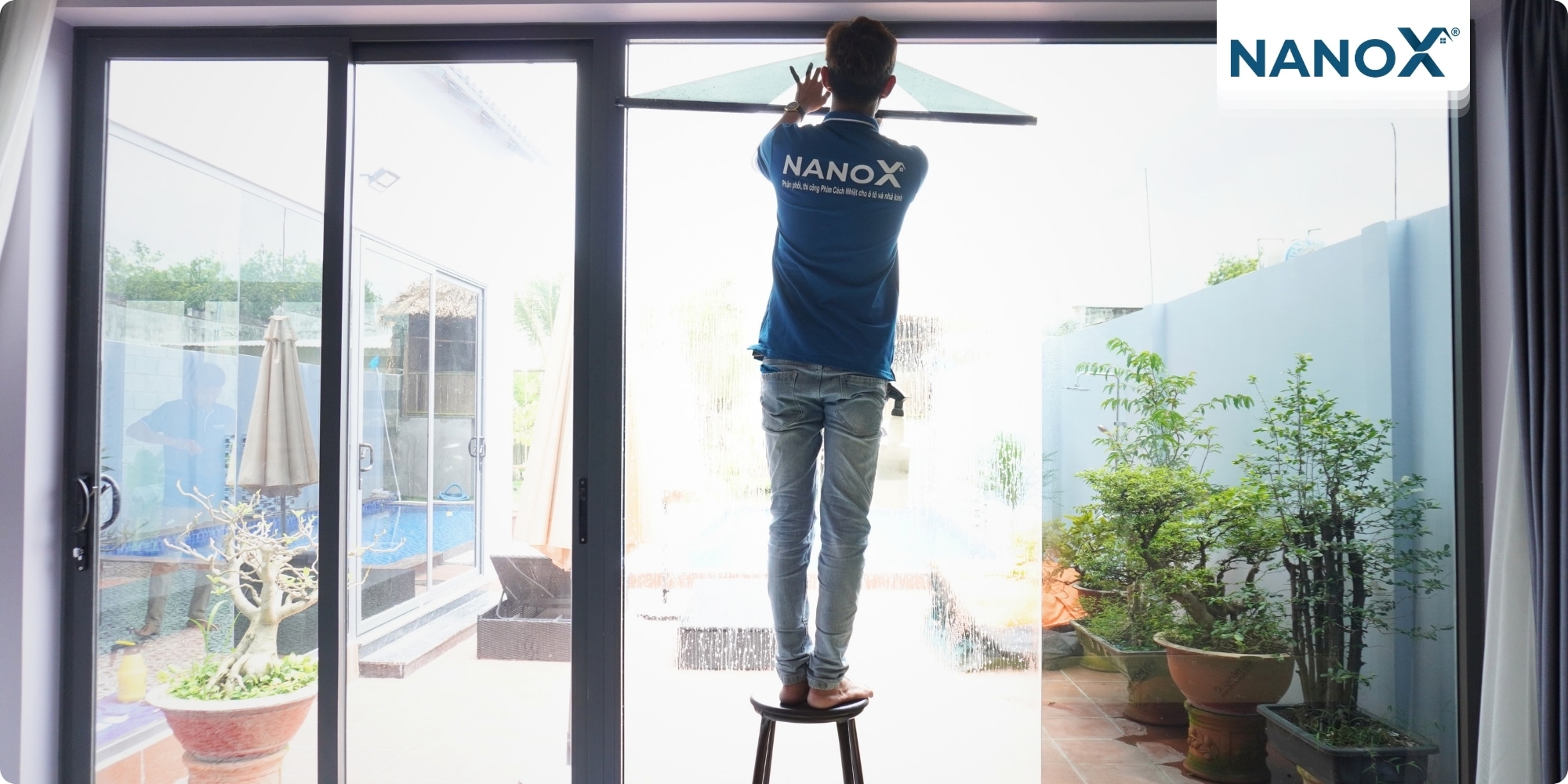 Dán phim cách nhiệt biệt thự xã Củ Chi