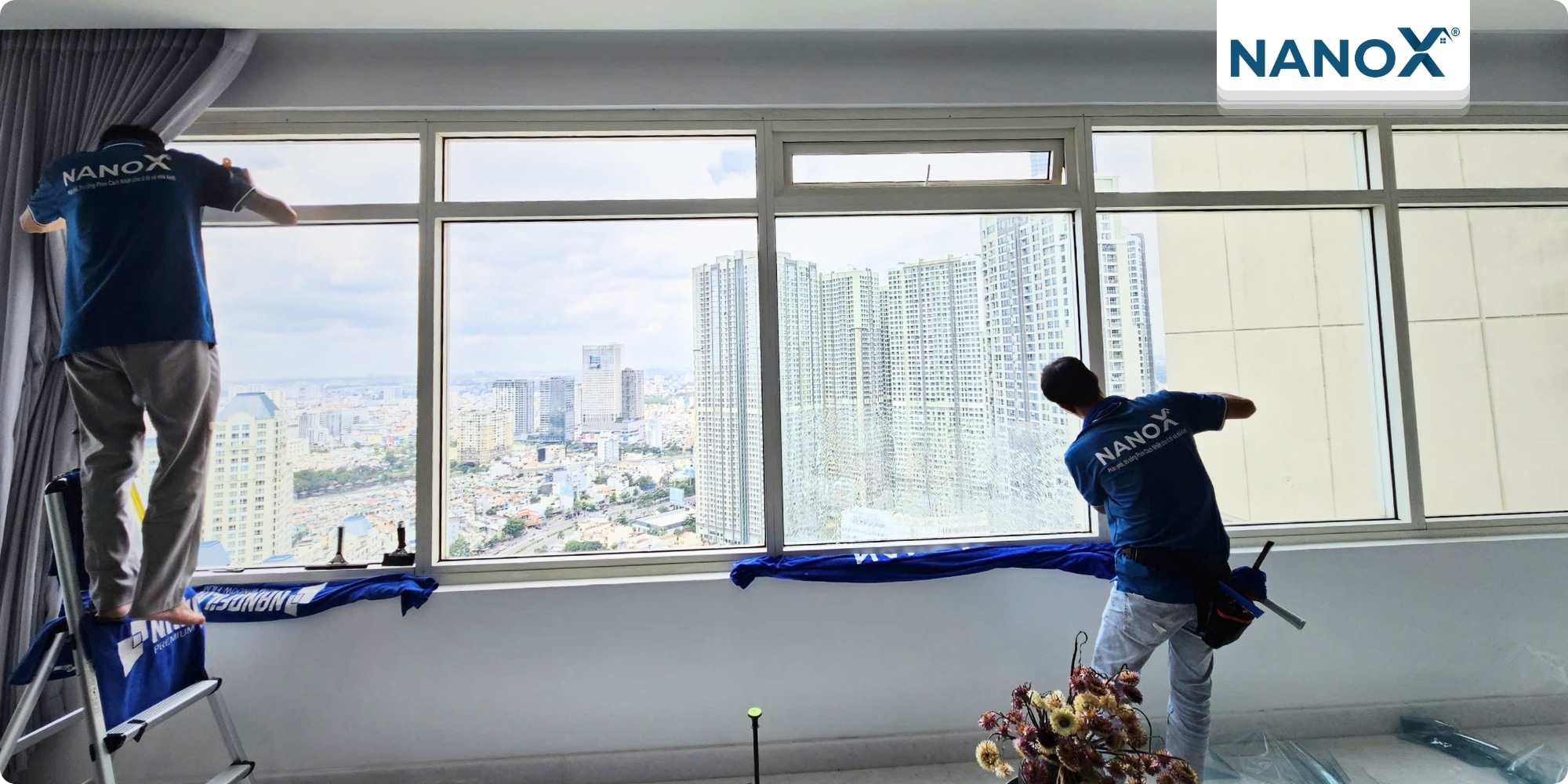 Căn hộ Saigon Pearl 2 Dán phim cách nhiệt căn hộ Saigon Pearl