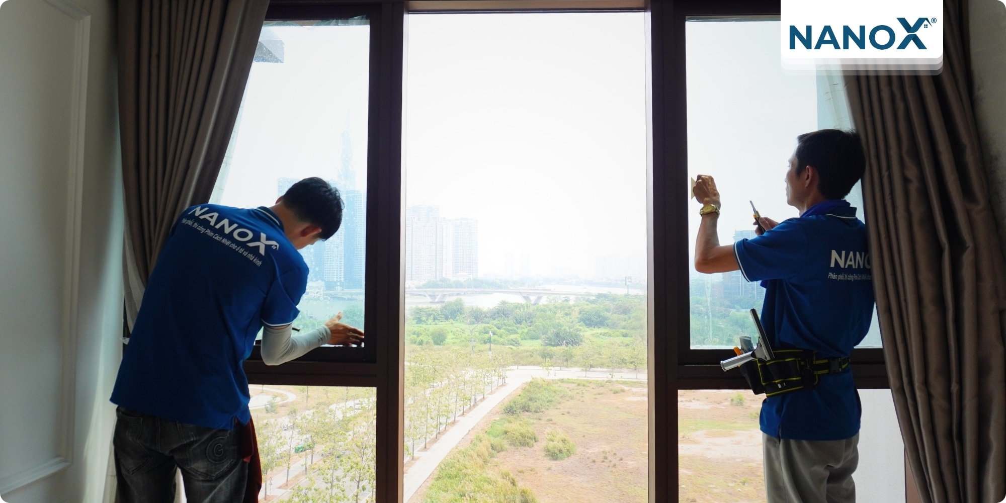 Căn hộ The Metropole Thủ Thiêm 10 Dán phim cách nhiệt căn hộ Metropole Thủ Thiêm