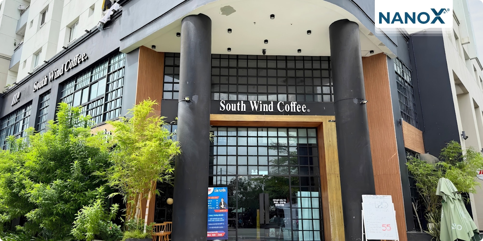 Quán cà phê South Wind 1 Dán phim cách nhiệt quán cà phê South Wind