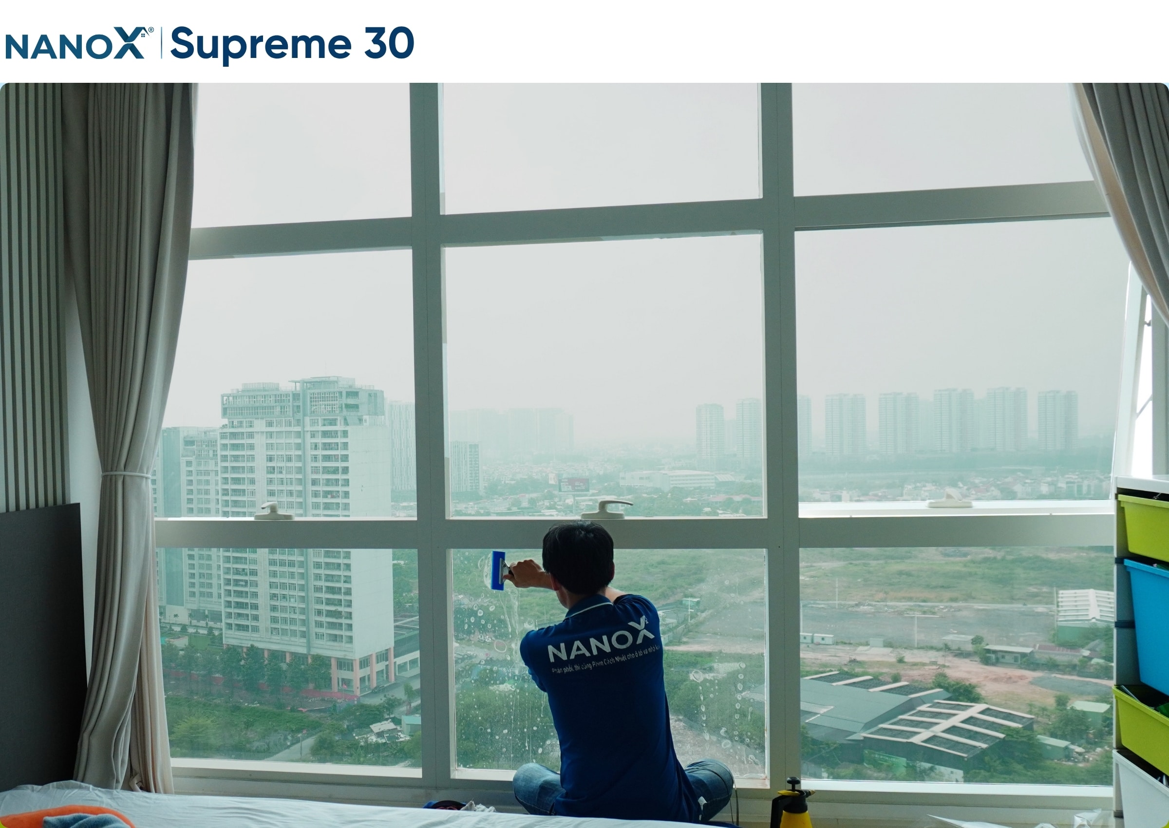 NanoX Supreme 30 7 Hình ảnh thi công thực tế mã phim cách nhiệt nhà kính NanoX Supreme 30