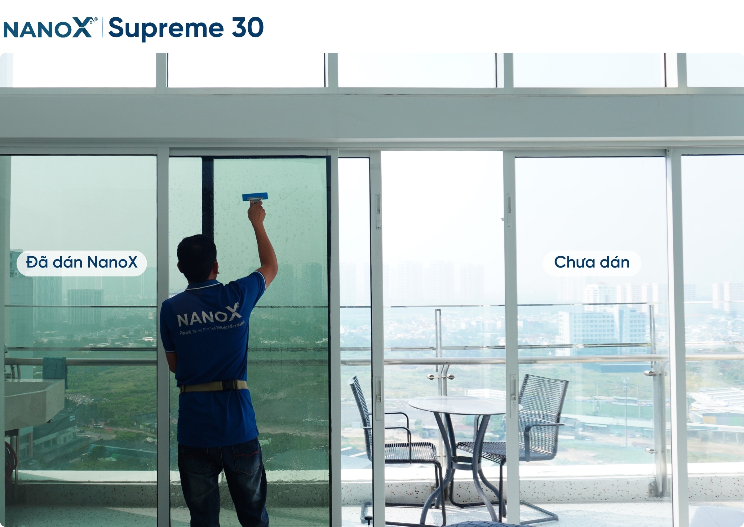 NanoX Supreme 30 5 Hình ảnh thi công thực tế mã phim cách nhiệt nhà kính NanoX Supreme 30