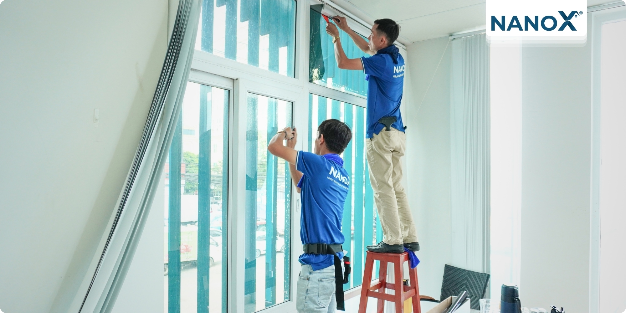 Văn phòng công ty An Bình 5 Dán phim cách nhiệt văn phòng công ty an bình