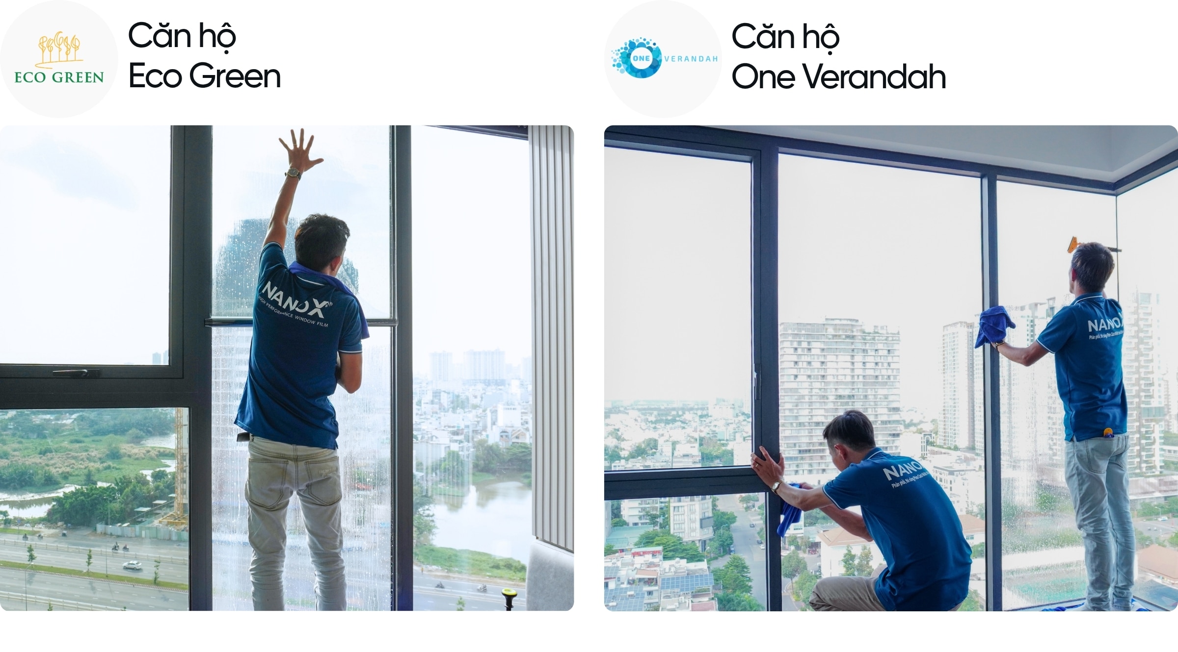 NanoX dán chống nắng cửa kính căn hộ