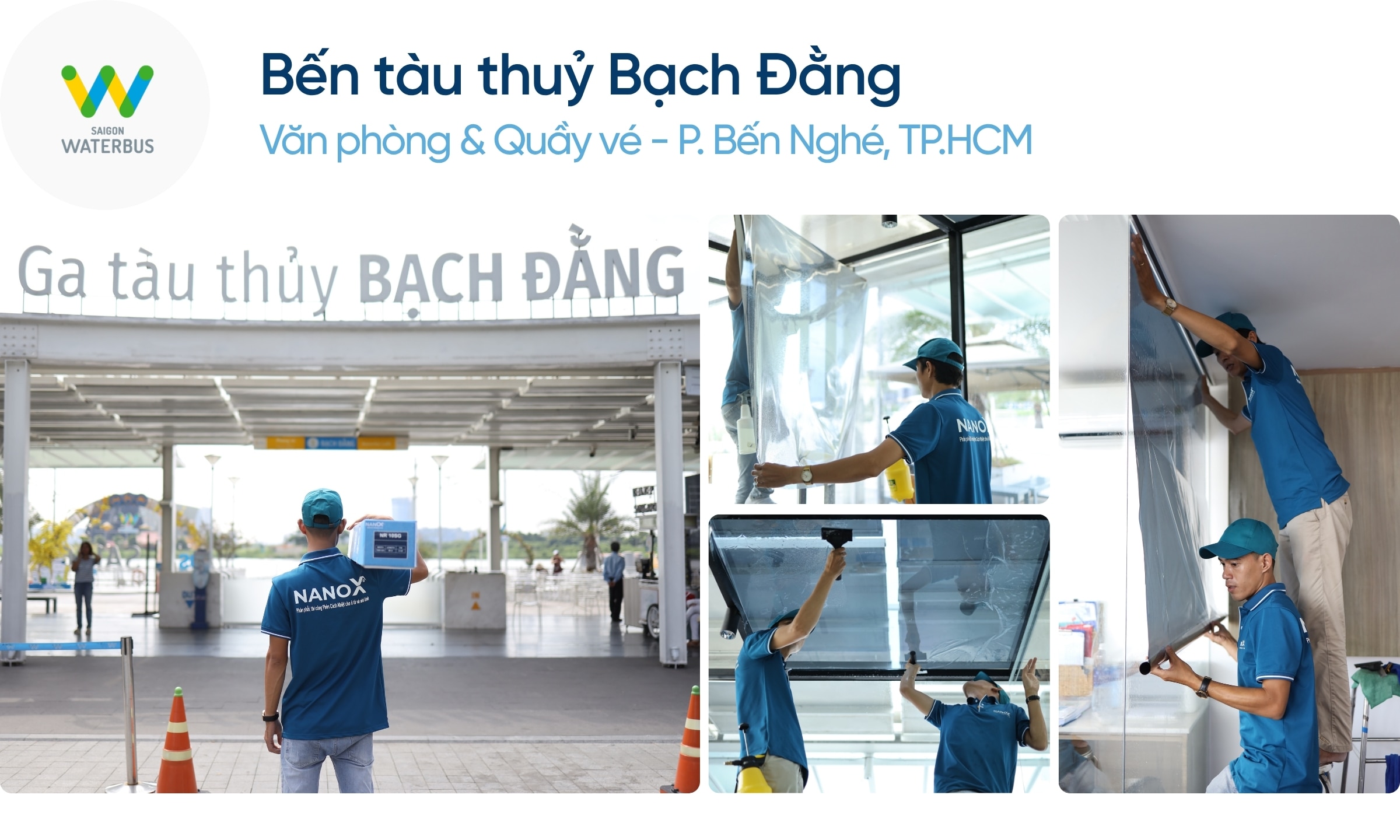 NanoX dán kính chống nắng bến tàu thuỷ Bạch Đằng
