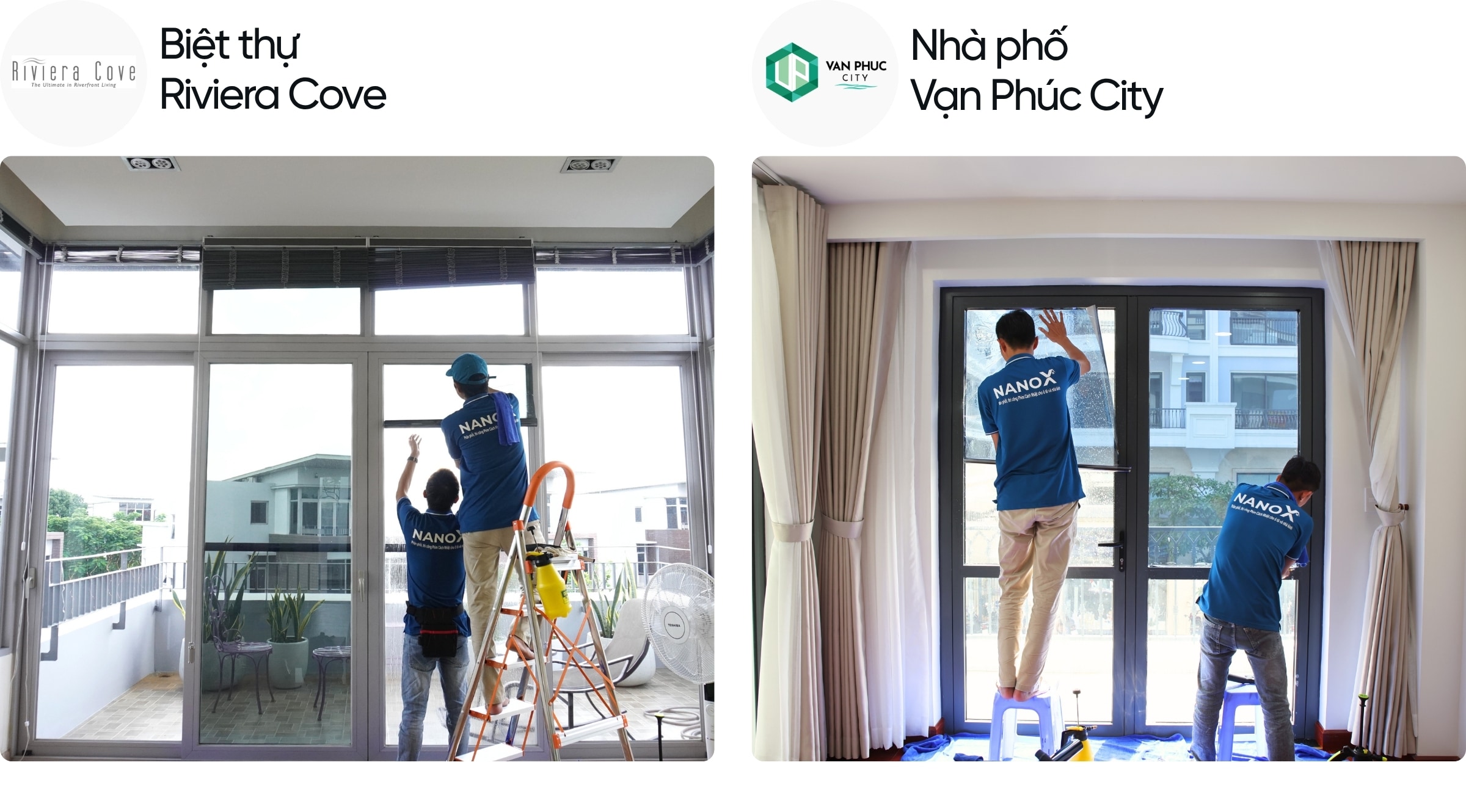 NanoX dán phim cách nhiệt cửa kính nhà phố biệt thự