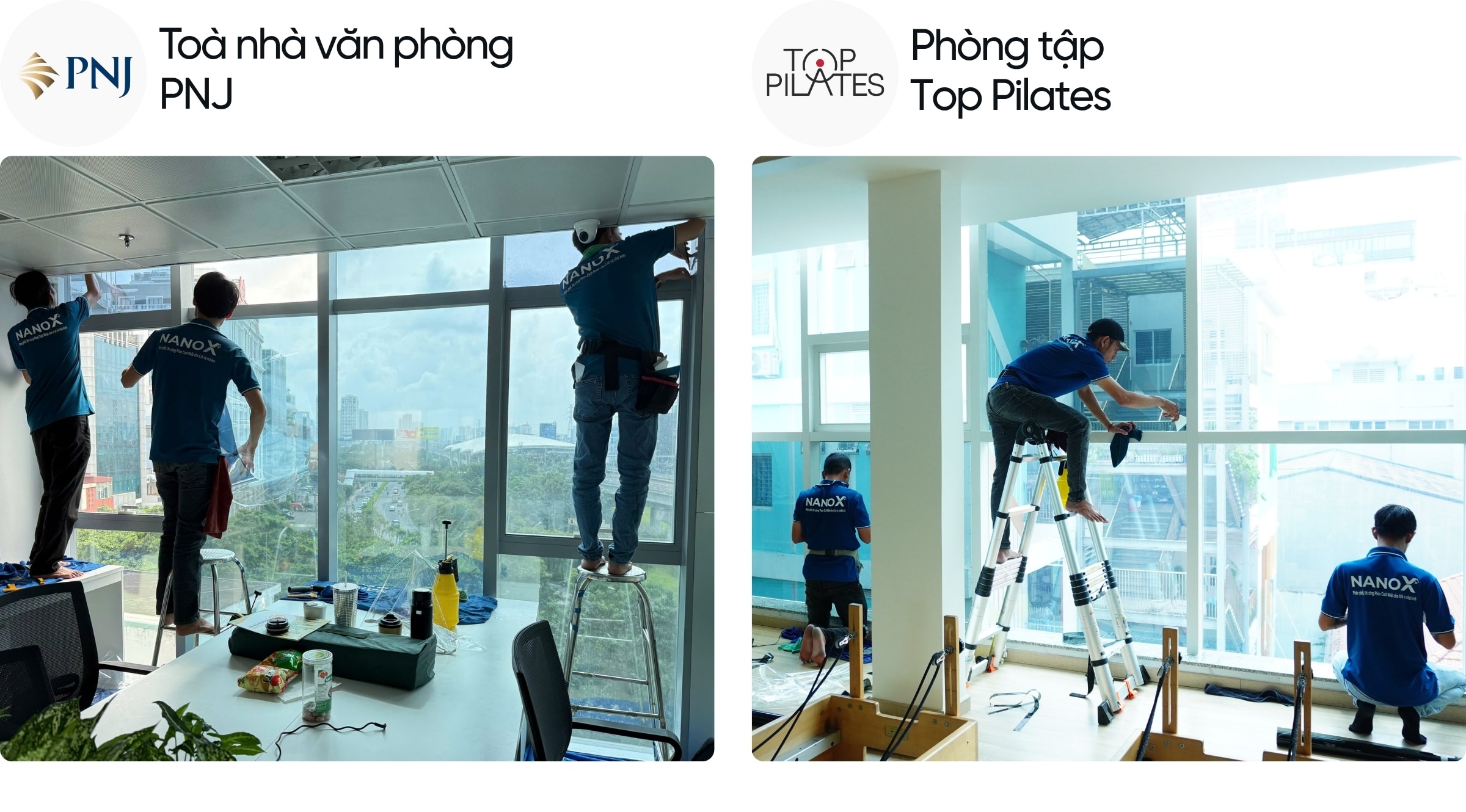 NanoX dán phim chống nắng toà nhà
