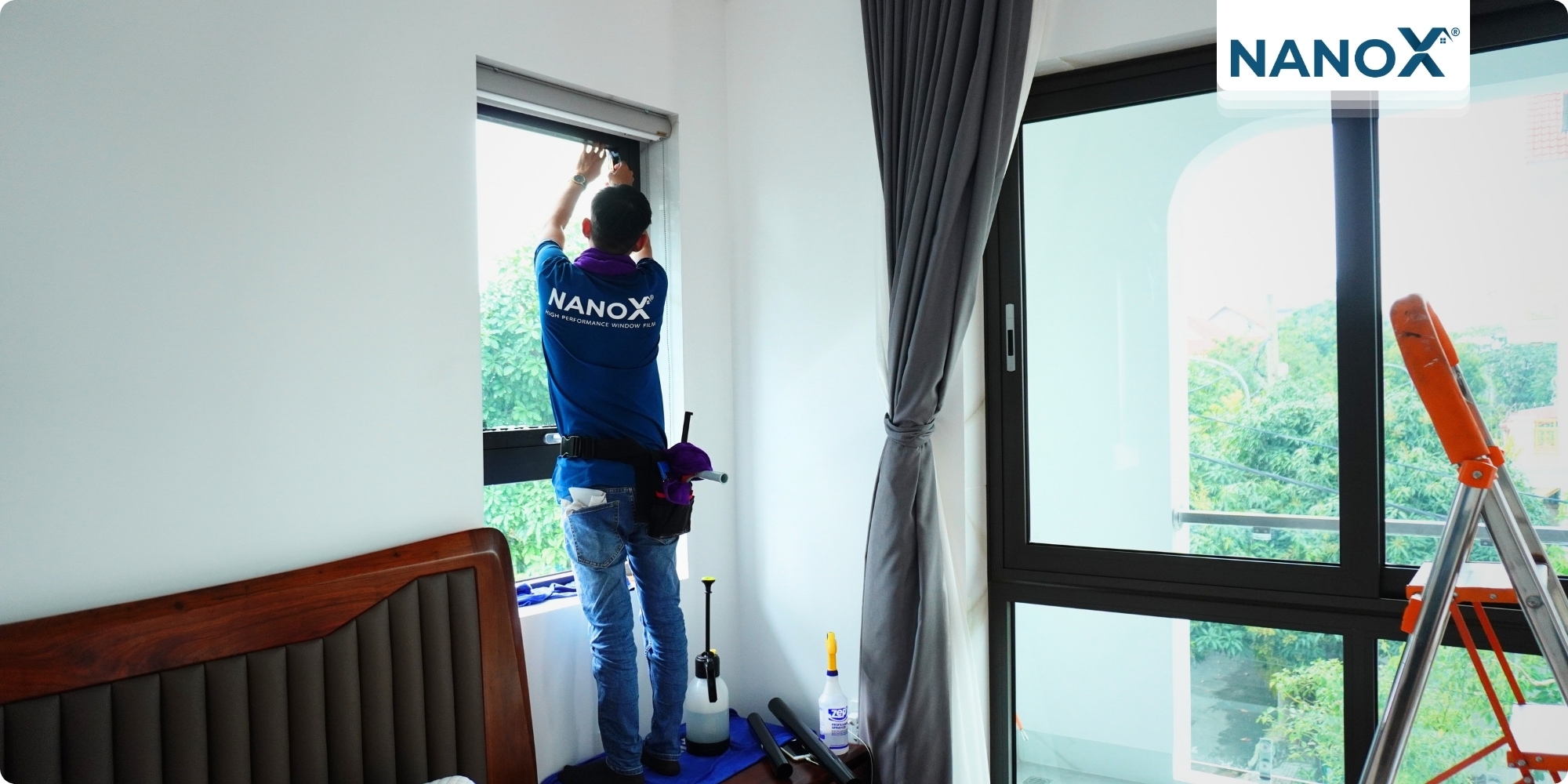 Dán phim cách nhiệt biệt thự khu đô thị Thạnh Xuân