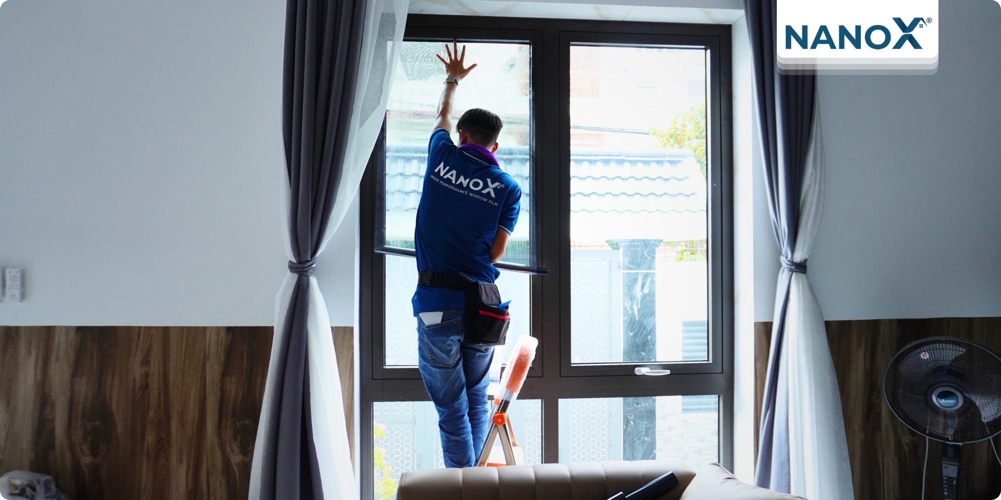 Dán phim cách nhiệt biệt thự khu đô thị Thạnh Xuân