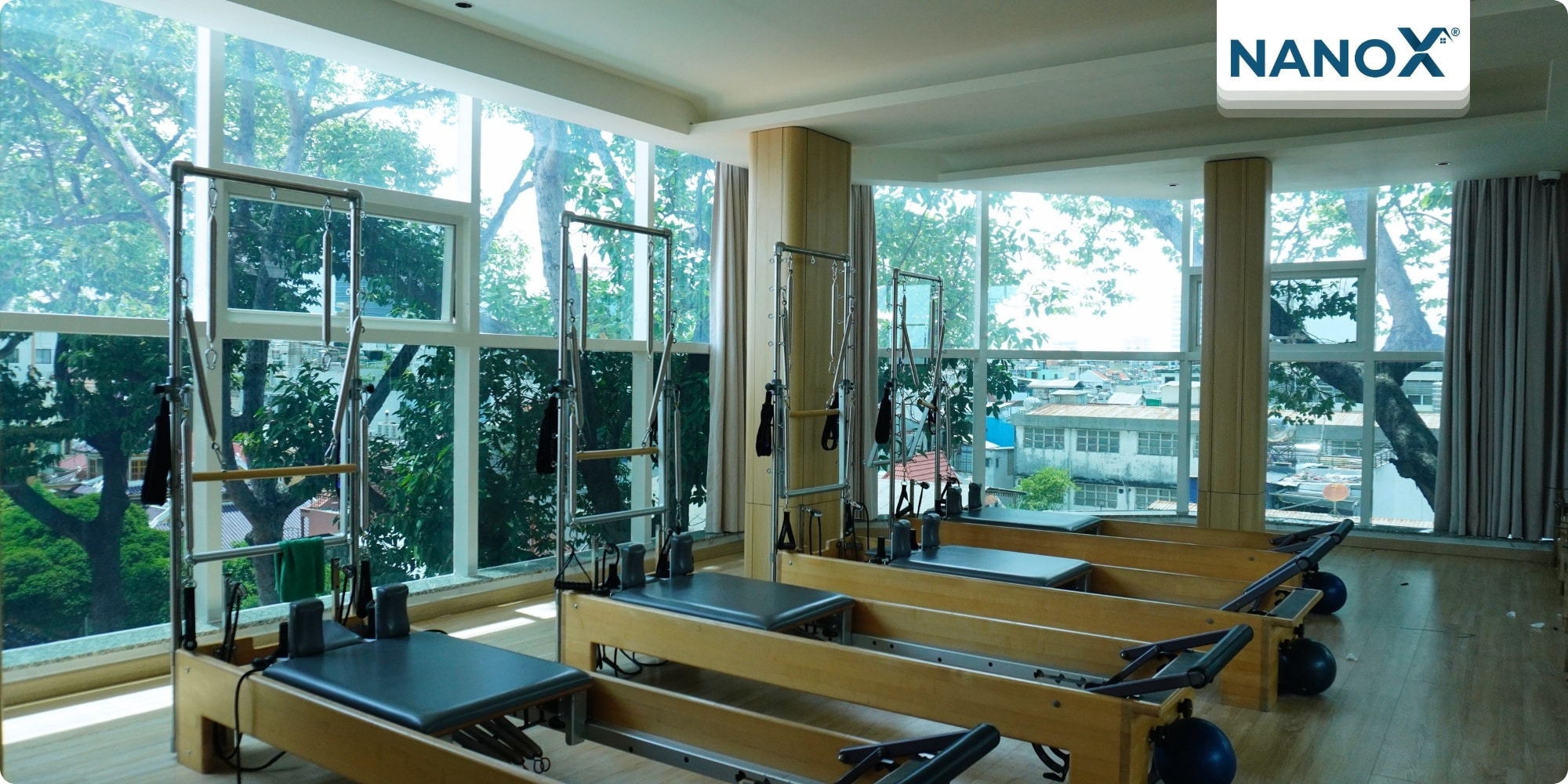 Dán phim cách nhiệt phòng tập Top Pilates