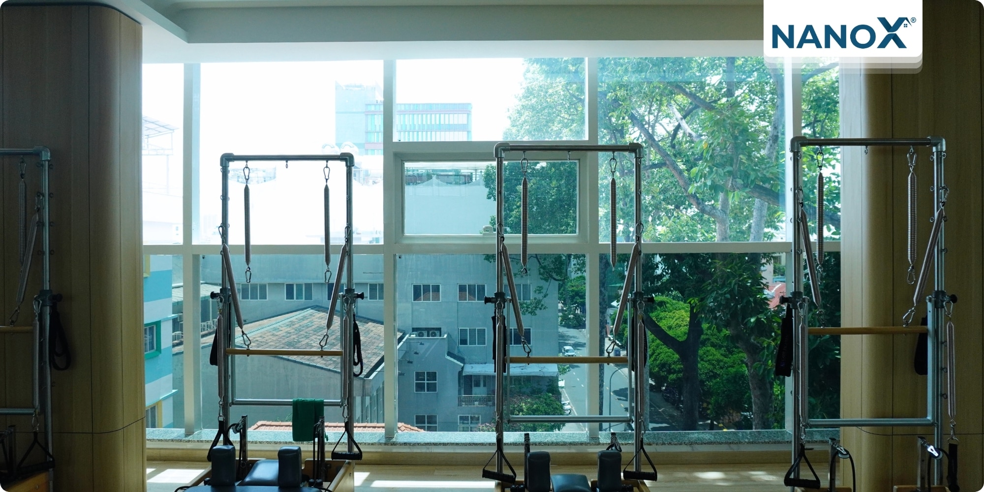 Dán phim cách nhiệt phòng tập Top Pilates