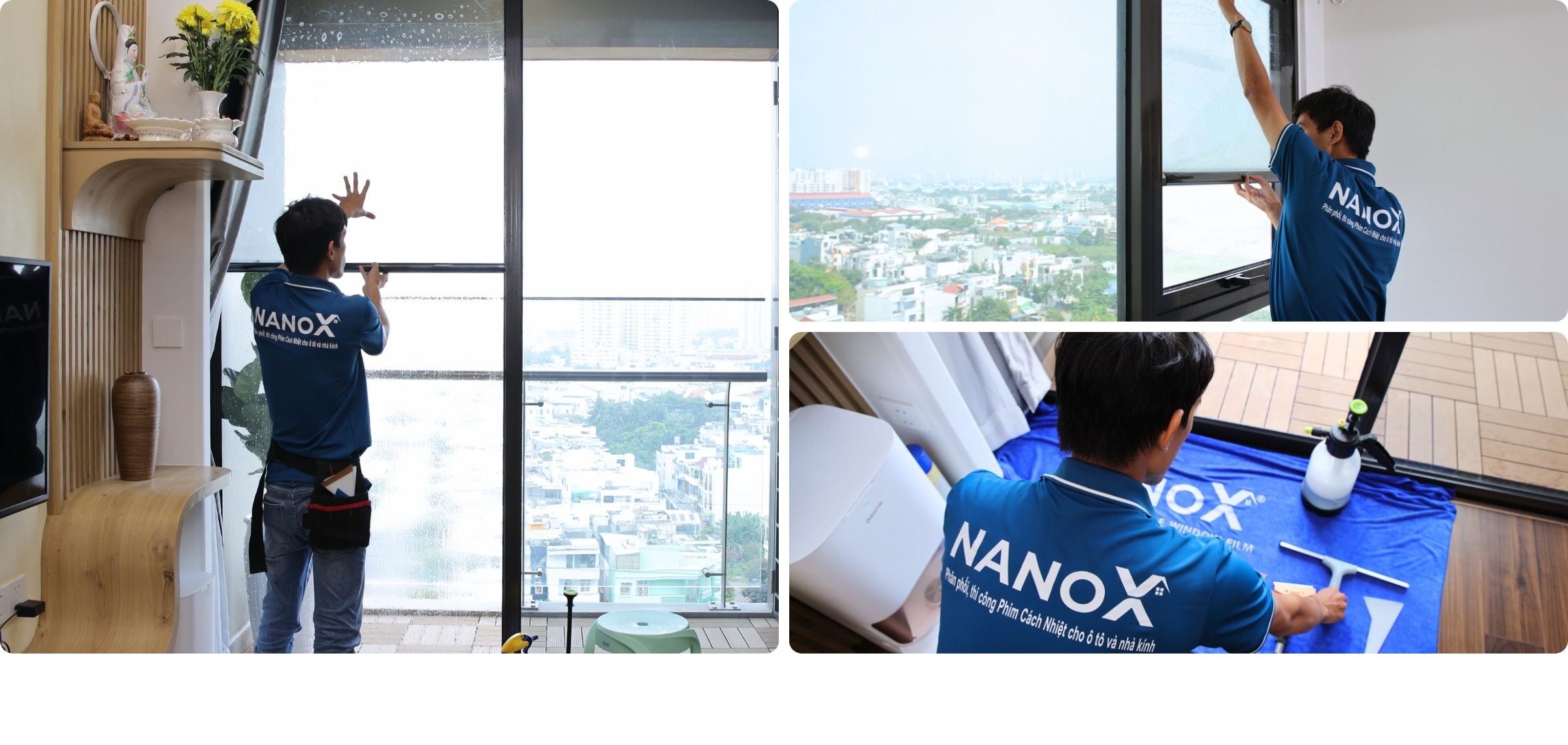 Khách hàng Ms Nhi dán phim chống nắng cửa sổ